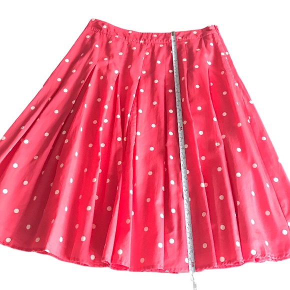 🌻4/$20 Joules Viven Sky Coral Polka Dot Lined Full Circle Skirt Size 6 - Picture 4 of 11
